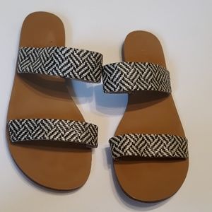 J Crew Factory Boardwalk Raffia Sandals 8